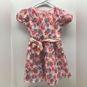 Little Angel Girl’s Formal Dress, 4, Floral, Pinks/Blues, A-Line, Cottagecore